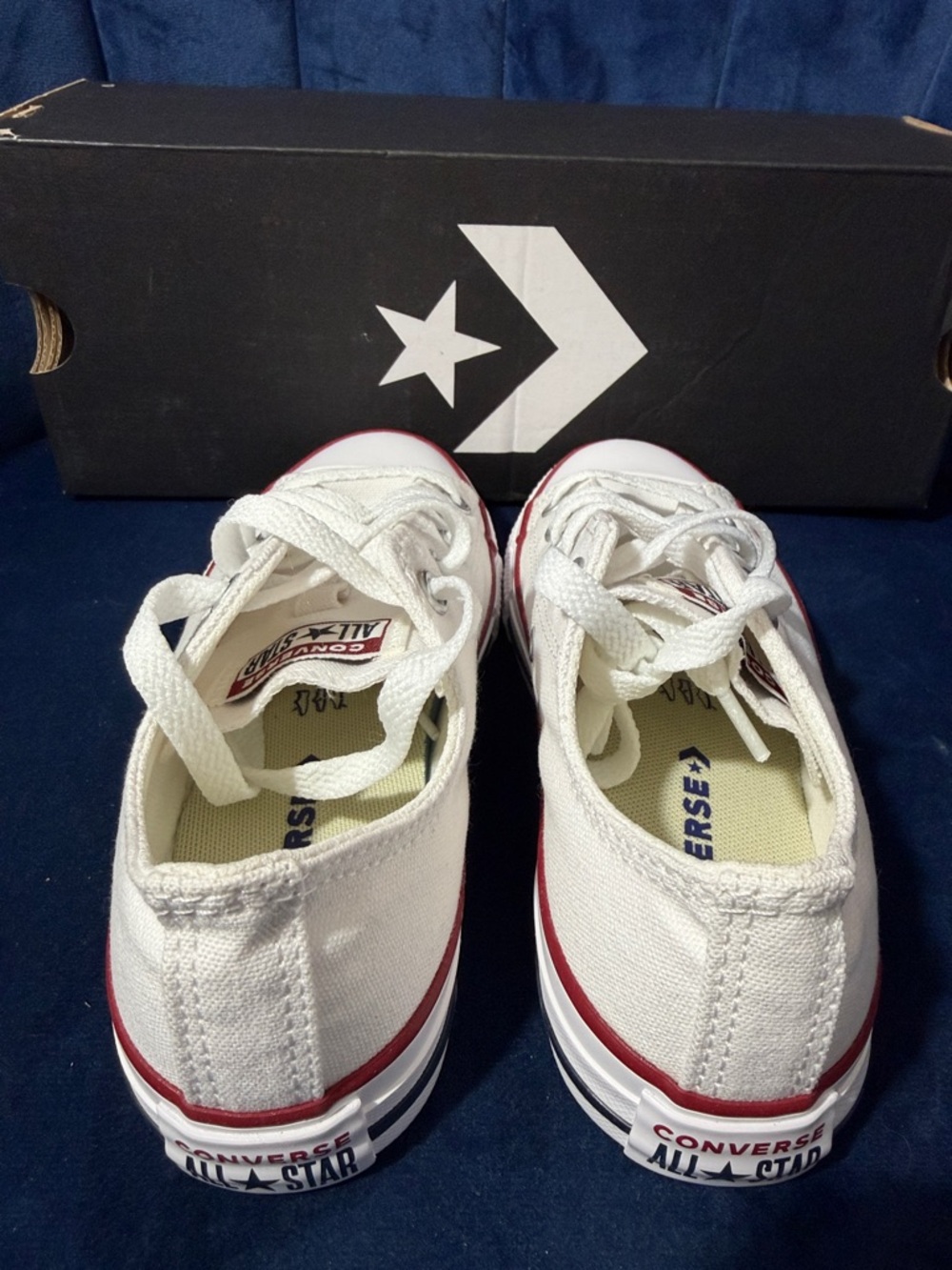 Kids Converse Optical White Low-Top Canvas Ox Sneakers Youth Size 1 NIB - Picture 3 of 6